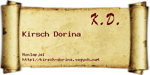 Kirsch Dorina névjegykártya