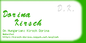 dorina kirsch business card